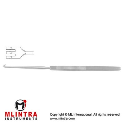 Wound Retractor 3 Sharp Prongs - Large Curve Stainless Steel, 16.5 cm - 6 1/2" Width 10.0 mm